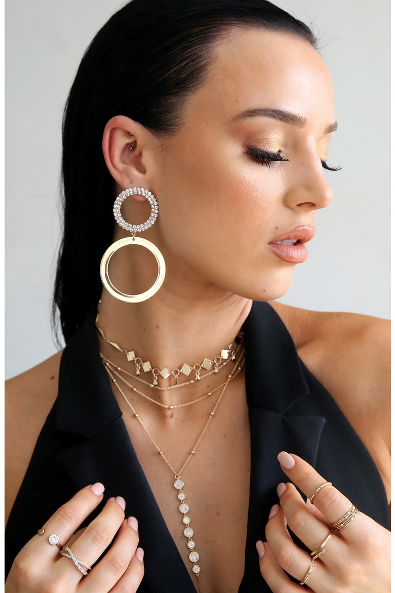 Triple Layer Y-Necklace, Alternate, color, GOLD