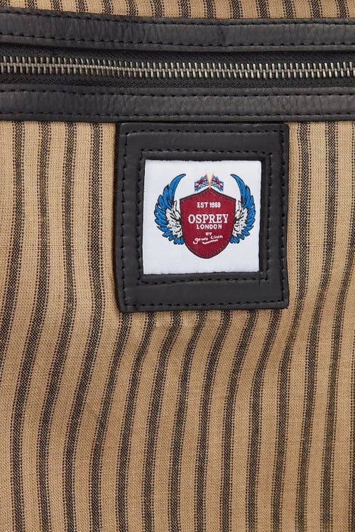 Osprey London The Smithy Large Leather Messenger Bag In Black