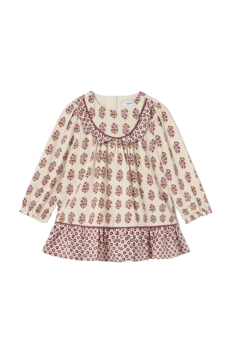 Mayoral Baby Viyella Print Dress, Main, color, Pink