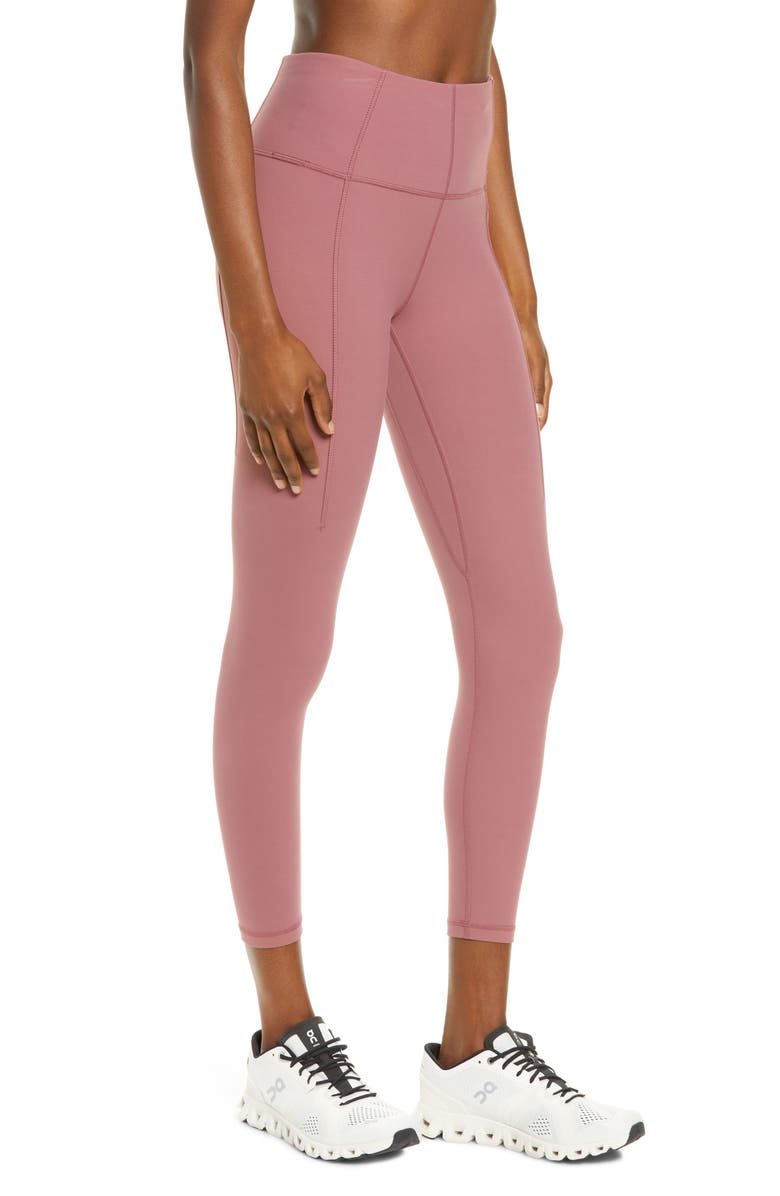 Sweaty Betty Supersoft Pocket 7/8 Leggings, Alternate, color, Plum Pink