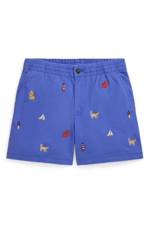Polo Ralph Lauren Polo Prepster Embroidered Chino Short In Maidstone Blue