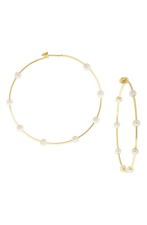 Ball Hoop Earrings
