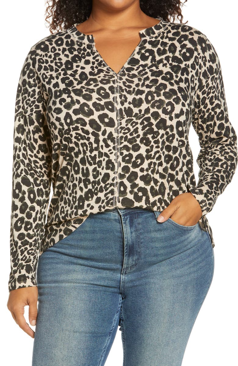 Sanctuary Ives Long Sleeve Cotton Blend Top, Main, color,