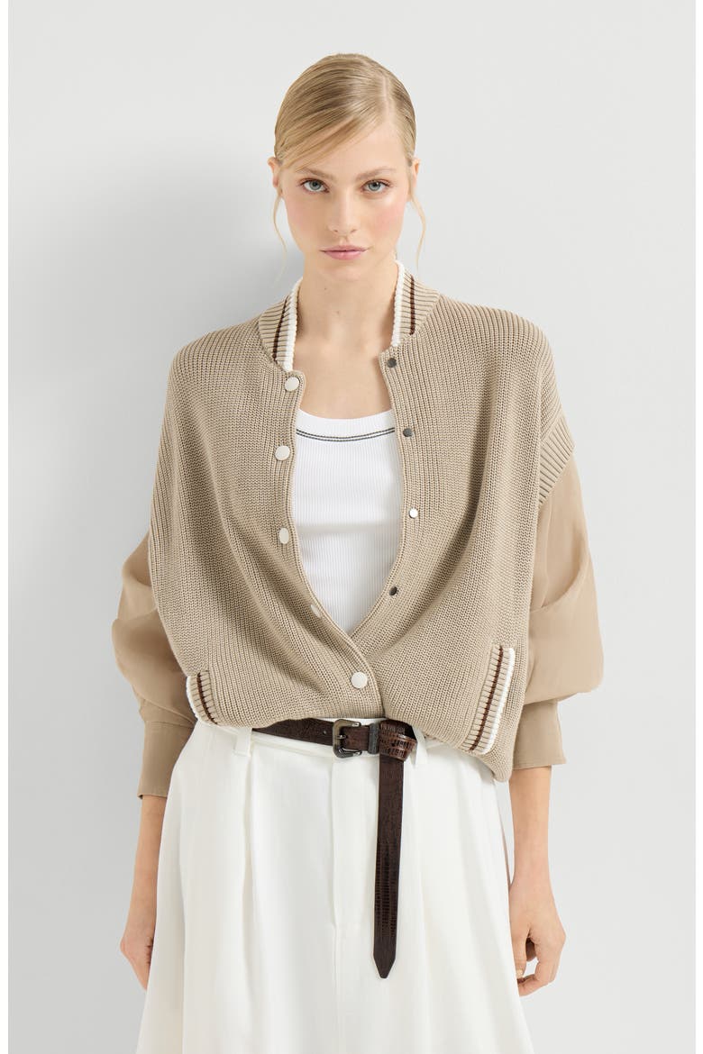Cotton cardigan, Alternate, color, Beige
