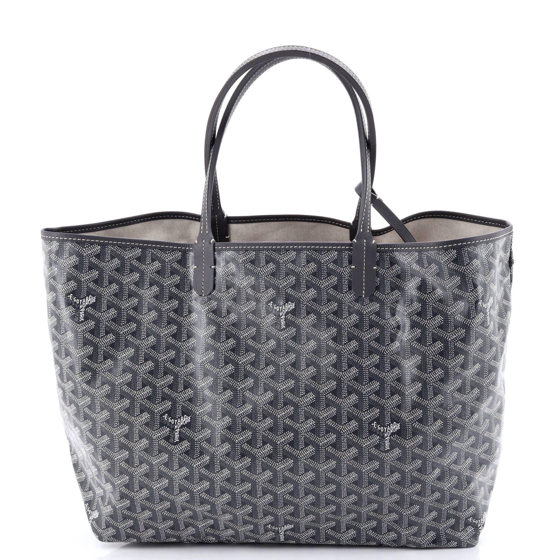 Pre-Owned Goyard Saint Louis Tote Coated Canvas PM, Main, color, Gray