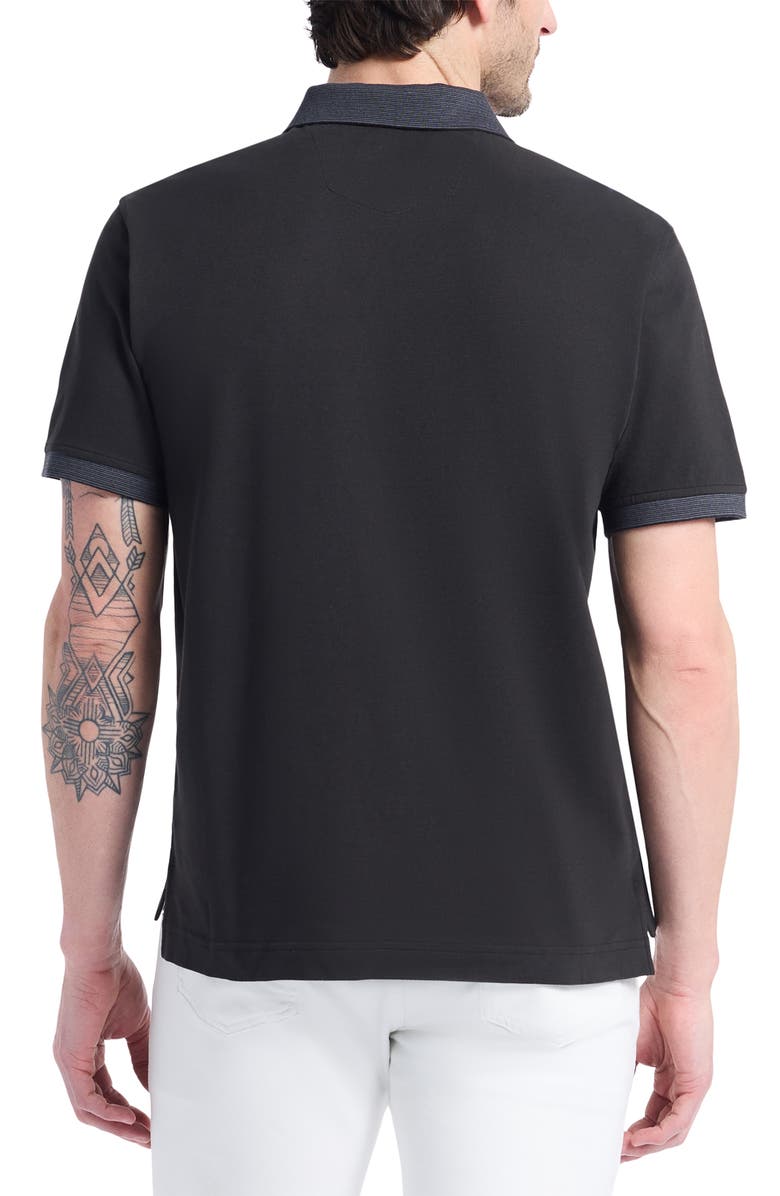 Robert Graham Devil Cotton Polo, Alternate, color, Black