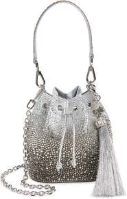 JUDITH LEIBER COUTURE Piper Ombré Crystal Embellished Bucket Bag