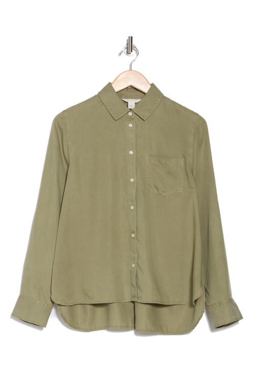 CASLON CASLON® SPLIT BACK TENCEL® LYOCELL BUTTON-UP SHIRT