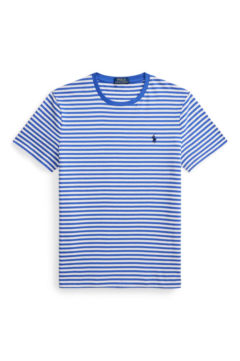 Classic Fit Stripe Cotton T-Shirt, Alternate, color, NEW IRIS BLUE/ WHITE