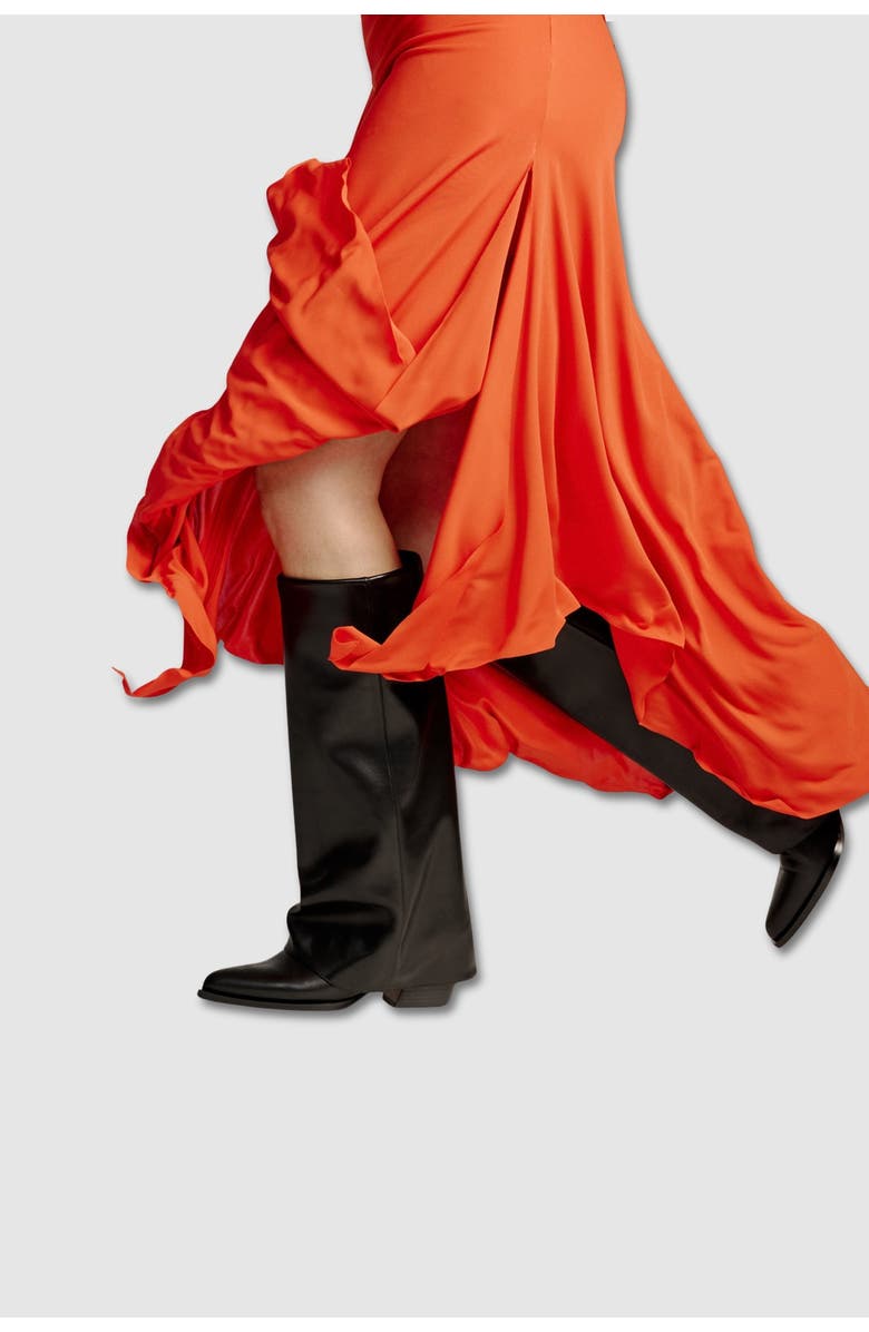 MI/MAI Joan Leather Cuff Boots, Alternate, color, Black