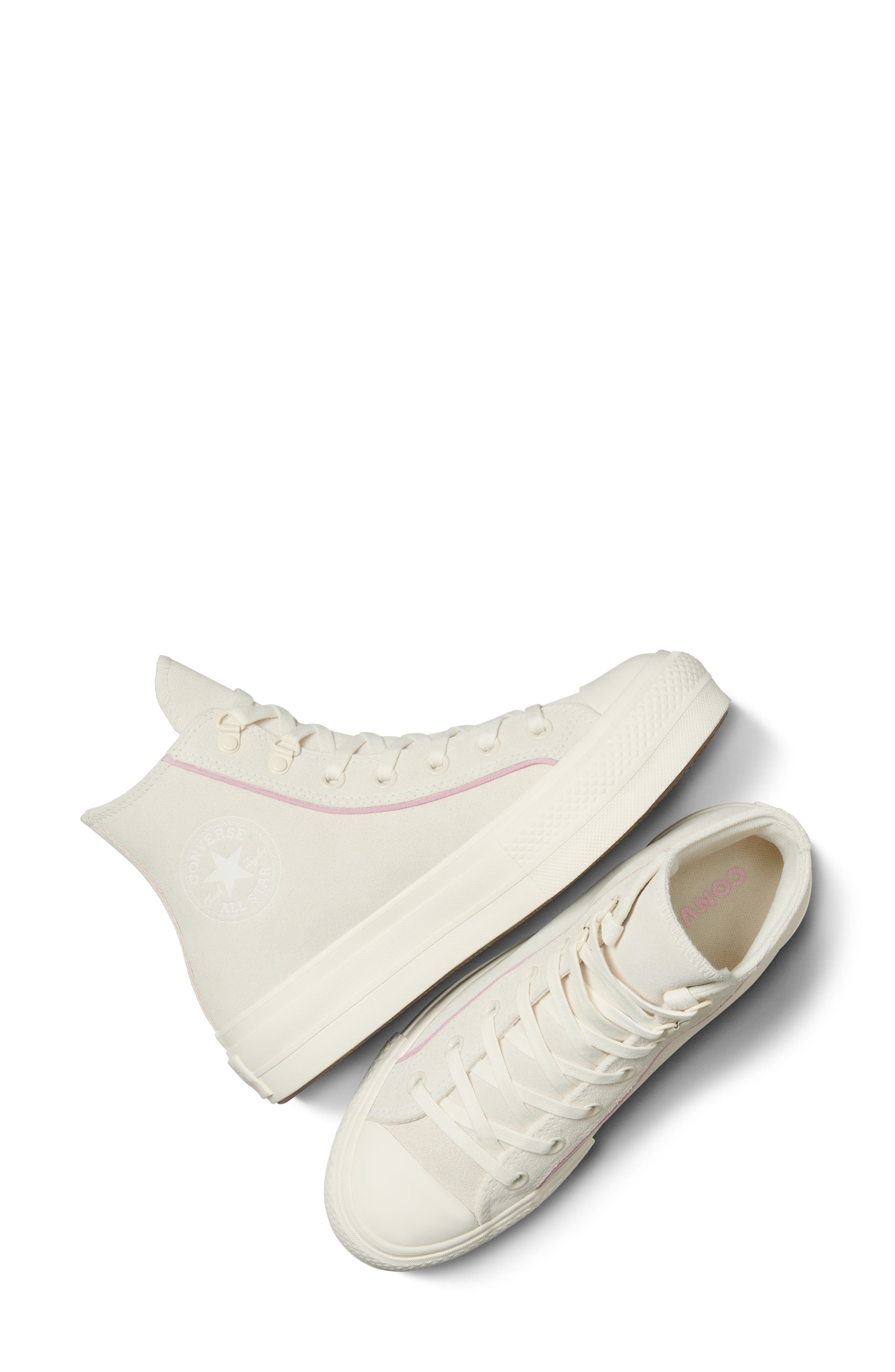 Chuck Taylor® All Star® Lift High Top Platform Sneaker, Alternate, color, EGRET/ PHANTOM VIOLET/ EGRET