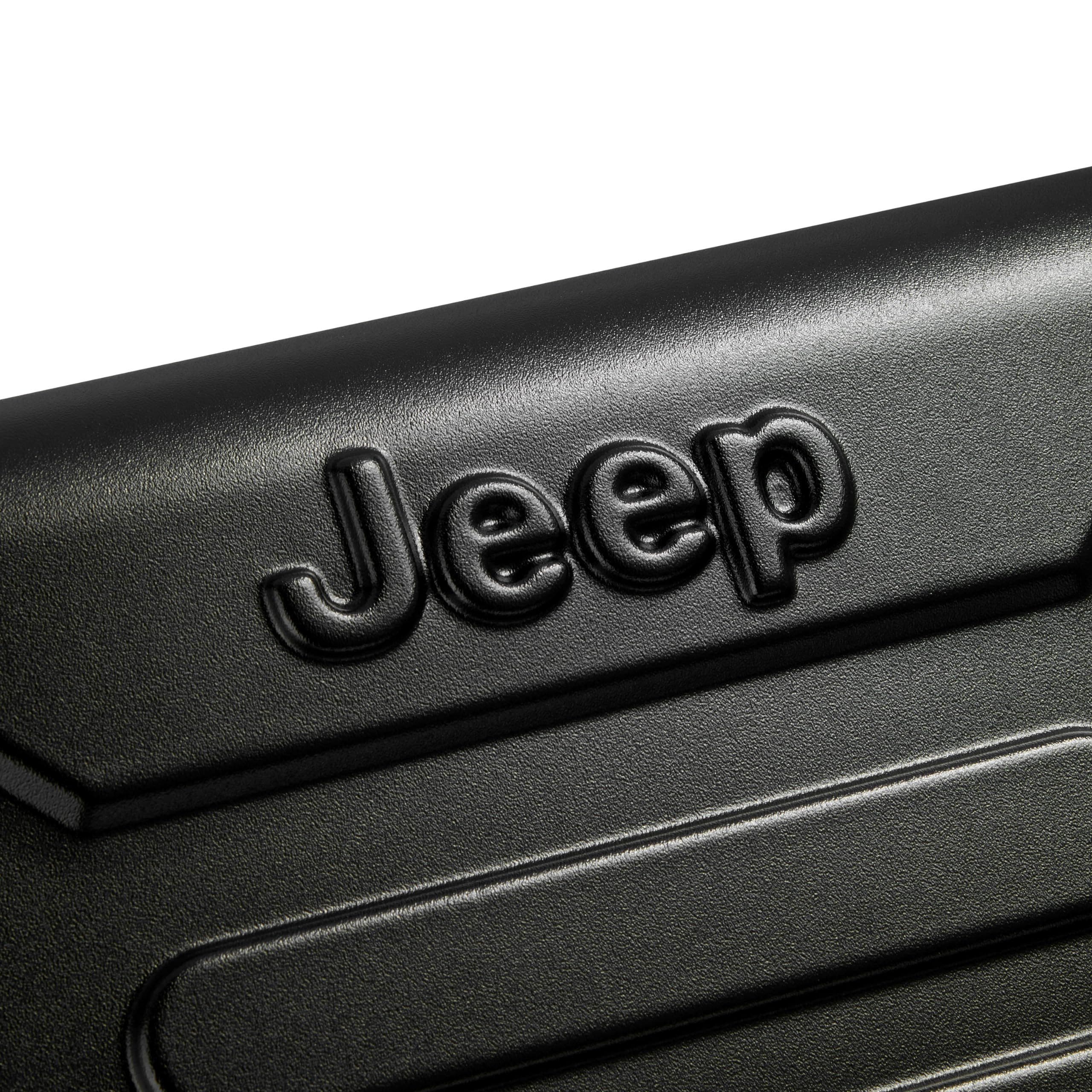 JEEP JH004C Checked-Medium 24 Inch Hardside Expandable Luggage with Spinner Wheels, Alternate, color, Black