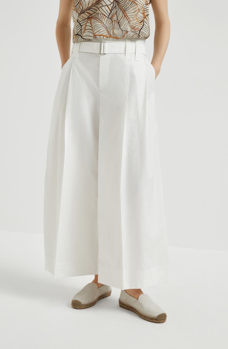 Brunello Cucinelli Cropped pleated trousers, Alternate, color,