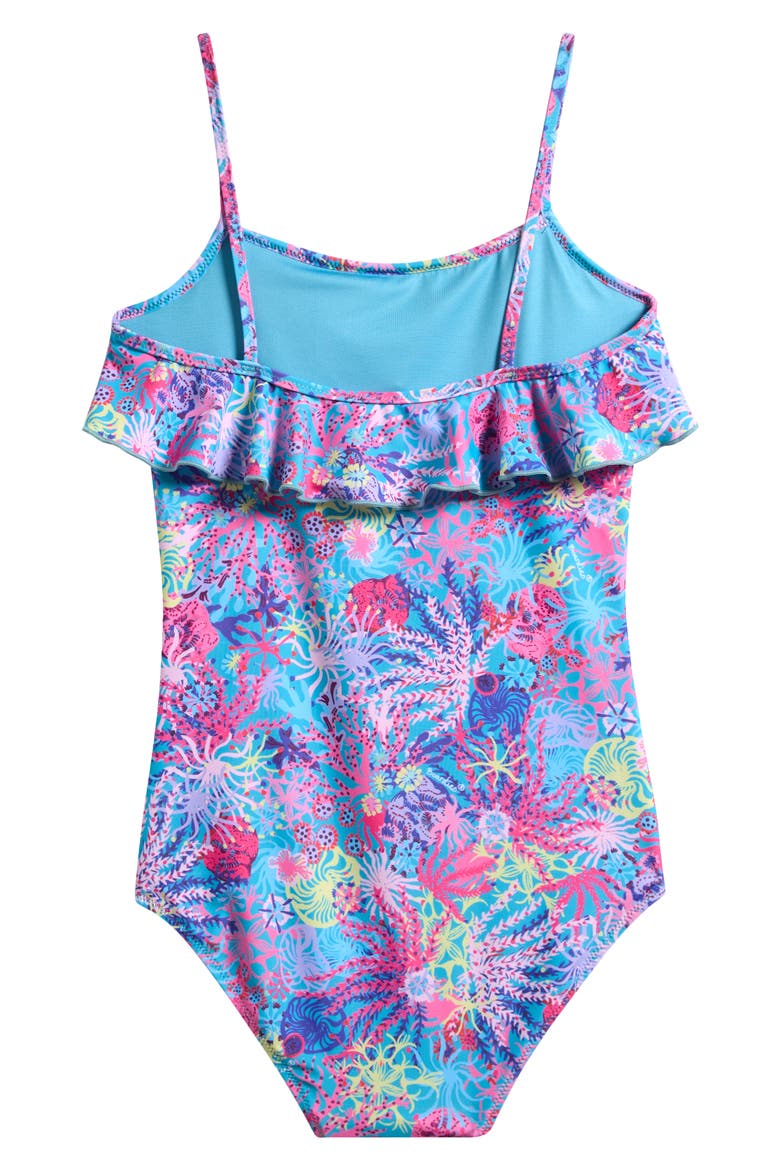 Kids' Coral Ruffle One-Piece Swimsuit, Alternate, color, MULTI