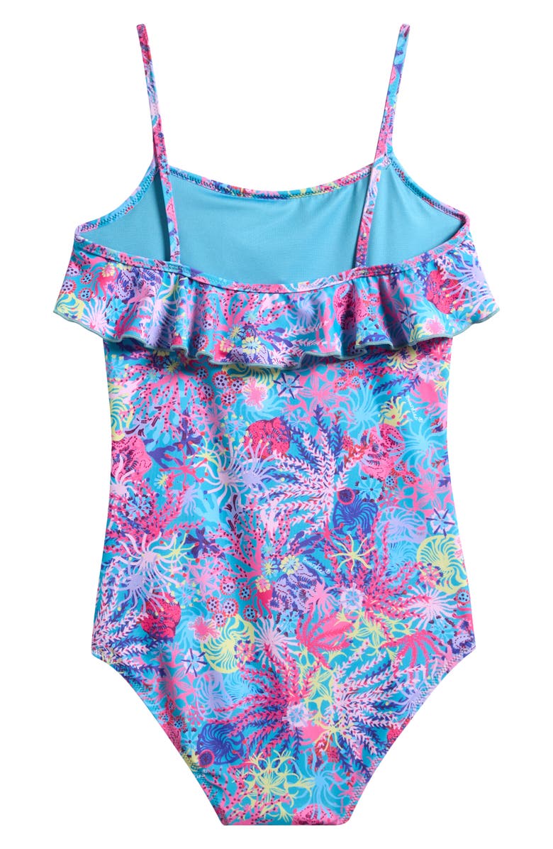 Boardies Kids' Coral Ruffle One-Piece Swimsuit, Alternate, color, Multi