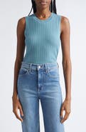 Veronica Beard Jerrel Rib Merino Wool Tank