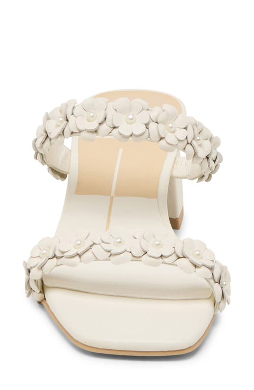 Dolce Vita Bensen Faux Pearl Slide Sandal In White Stella