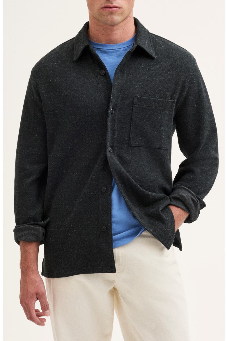The Devoe Knit Button-Up Shirt, Main, color, DONEGAL TWILL MOSS