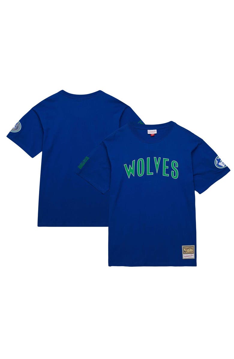 Mitchell & Ness Men's Mitchell & Ness Blue Minnesota Timberwolves Hardwood Classics Nights Premium T-Shirt, Main, color, 