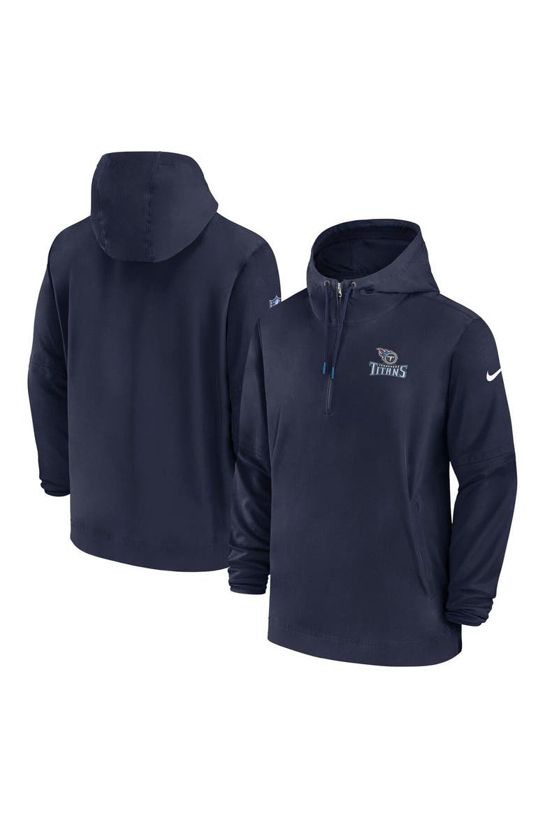 Men's Nike Navy Tennessee Titans Sideline Half-Zip Hoodie, Main, color, Navy