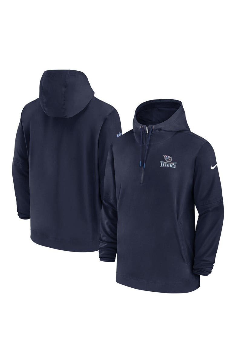 Nike Men's Nike Navy Tennessee Titans Sideline Half-Zip Hoodie, Main, color, Navy