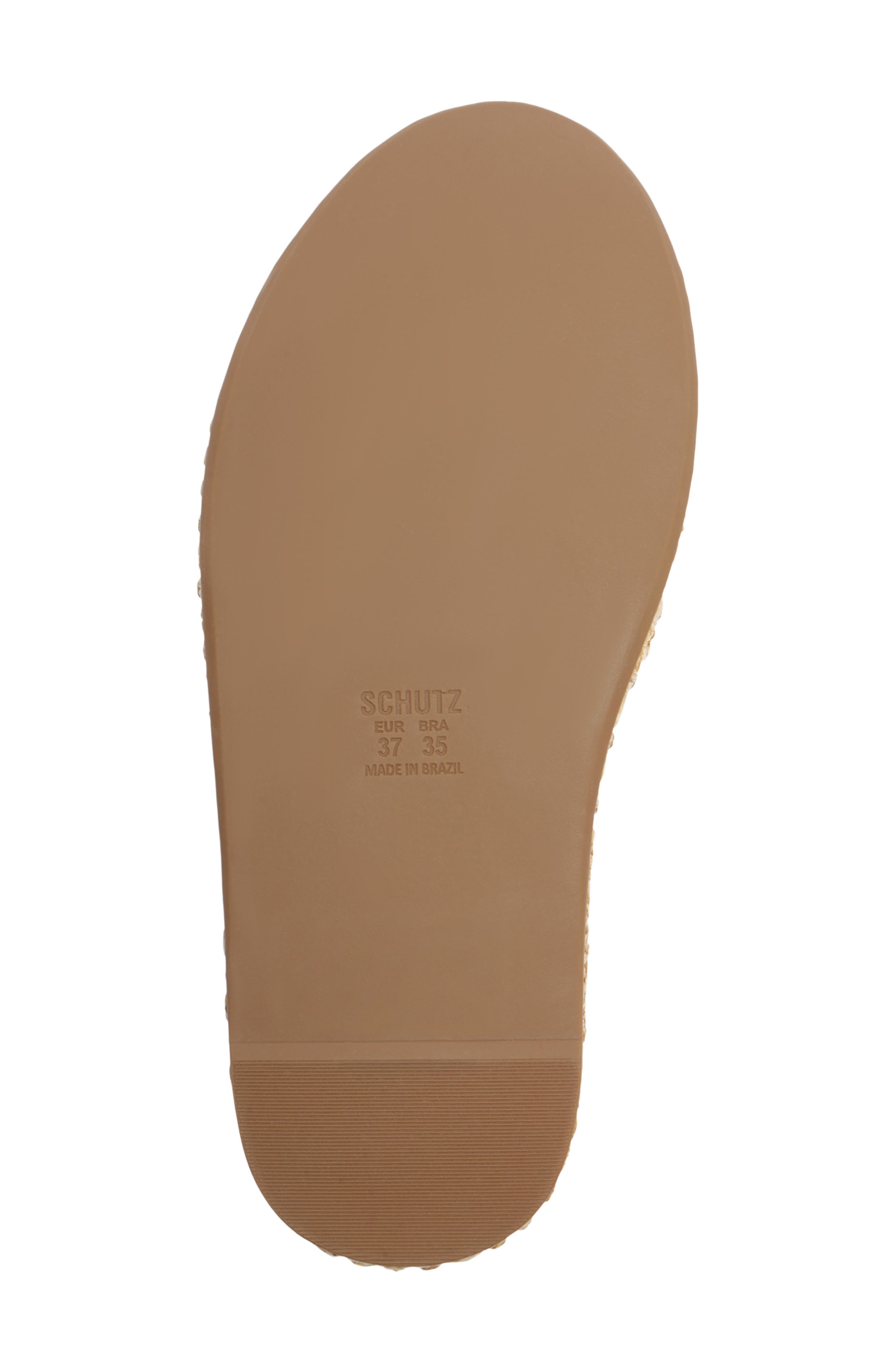 Schutz Keefa Platform Wedge Ankle Strap Sandal, Alternate, color, Burnt Honey