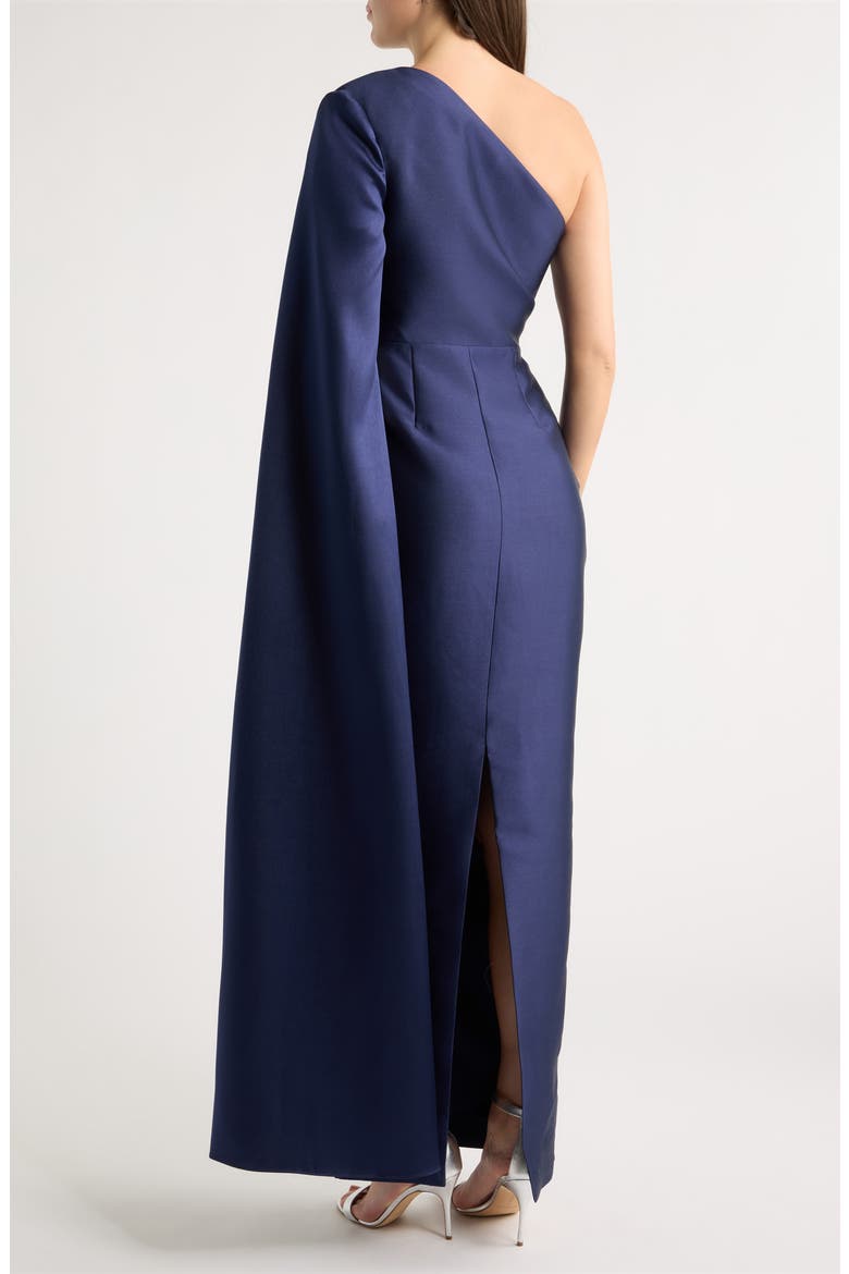 Veya One-Shoulder Gown, Alternate, color, NAVY