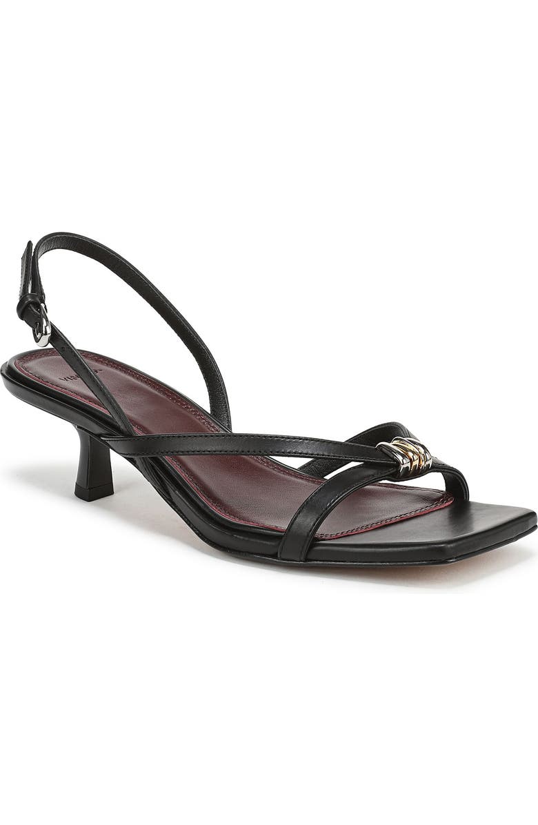 Vince Tali Slingback Kitten Heel Sandal, Main, color, Black