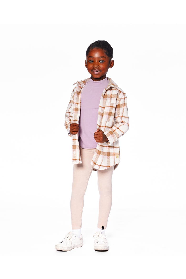 Plaid Overshirt, Alternate, color, Off-White, Beige and Pink