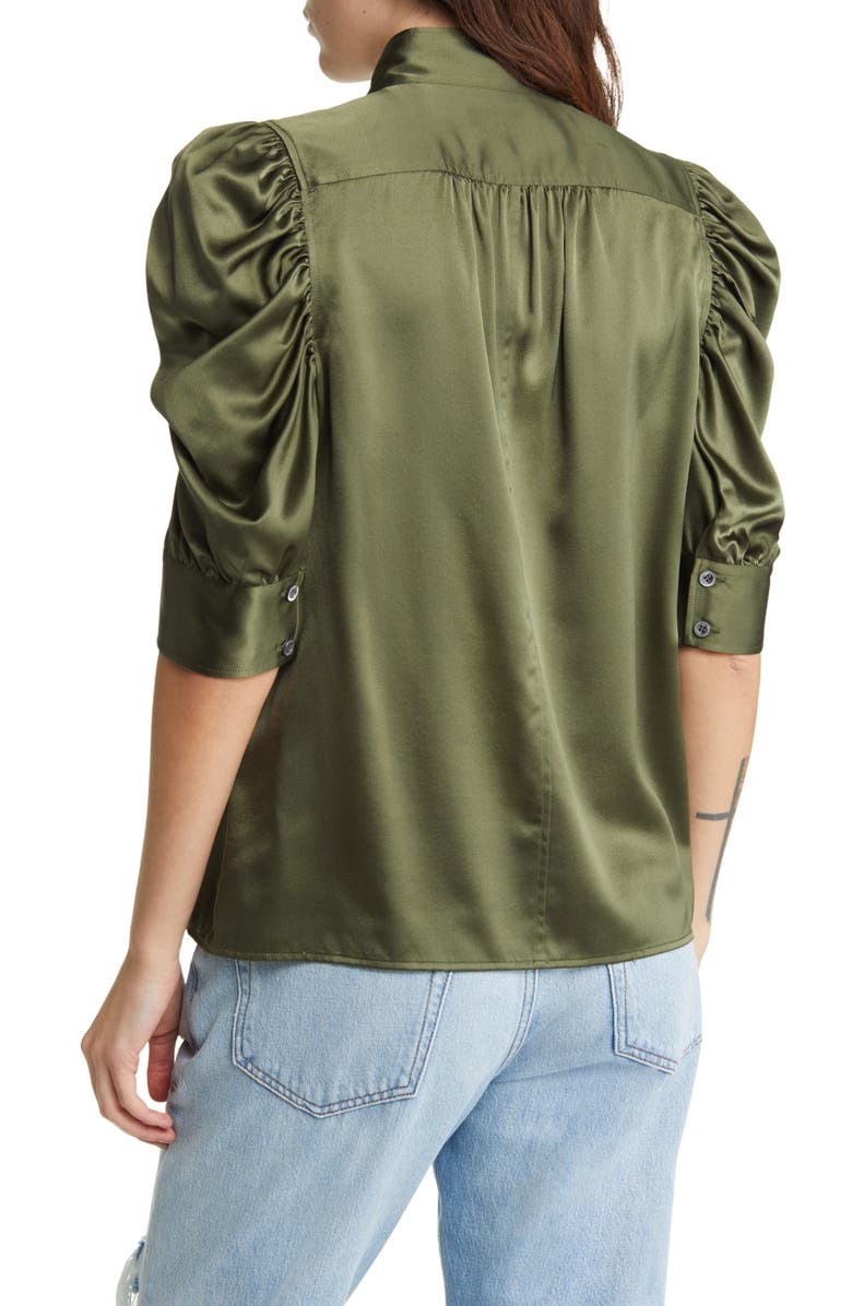 FRAME Gillian Stretch Silk Blouse, Alternate, color, 