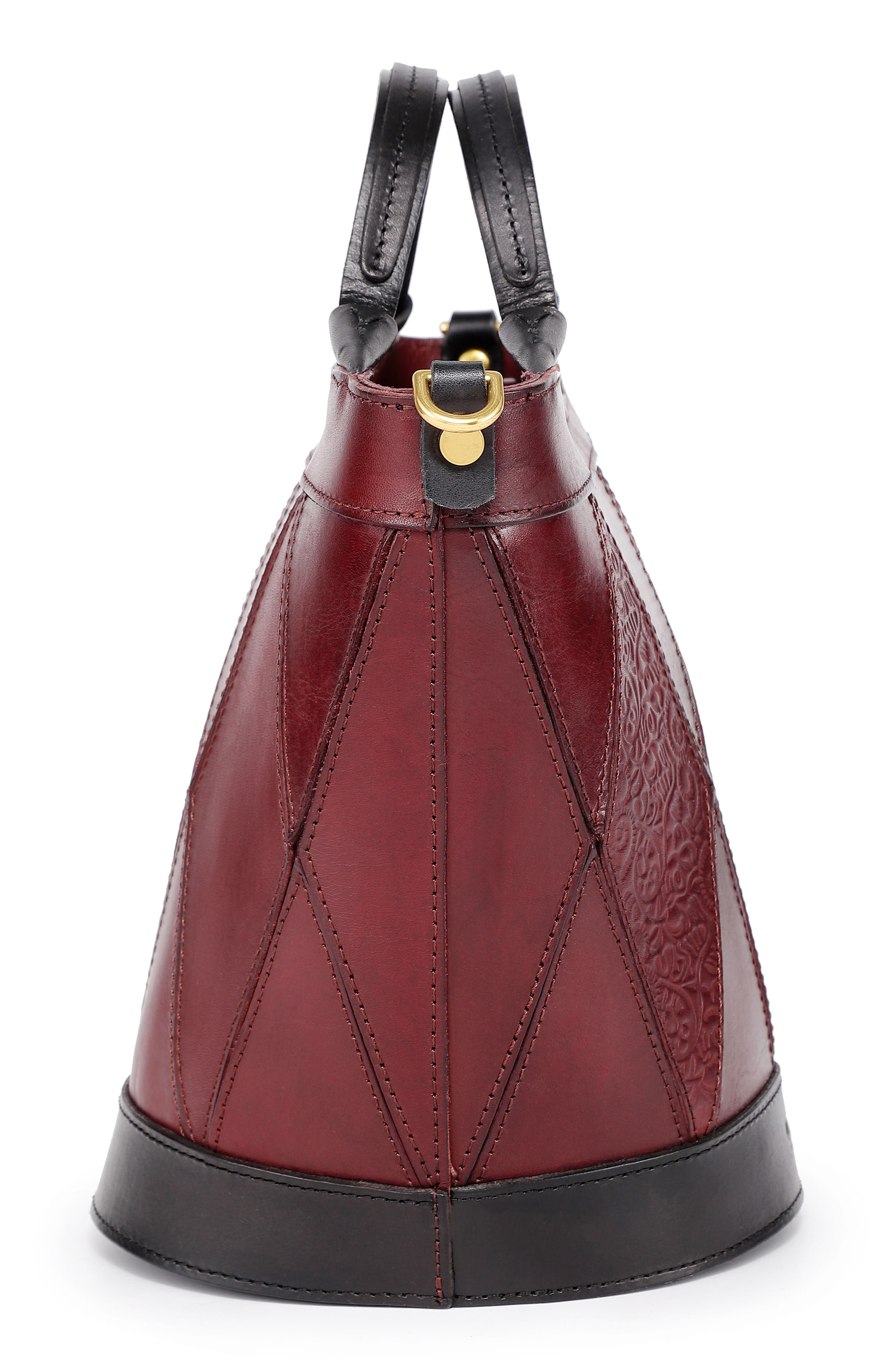 Primrose Leather Mini Tote, Alternate, color, BROWN