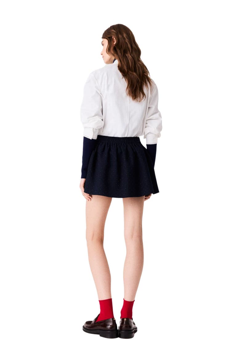Short tailored rhinestone skirt, Alternate, color, Navy