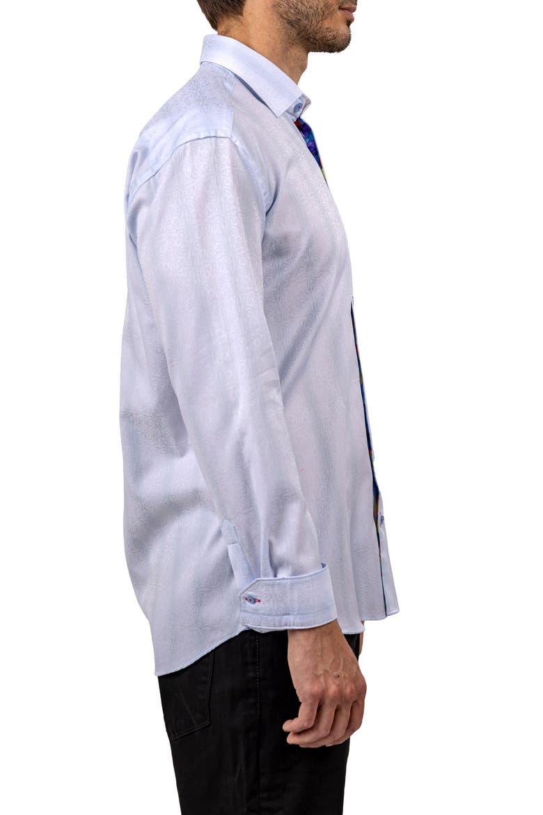Fibonacci Ascension 0075 Contemporary Fit Button-Up Shirt, Alternate, color, WHITE MULTI