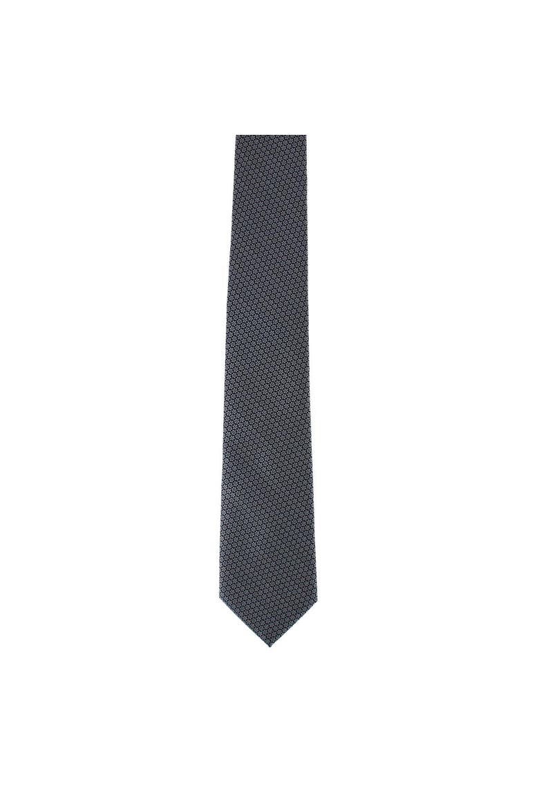Micro Flowers Necktie, Alternate, color, Black