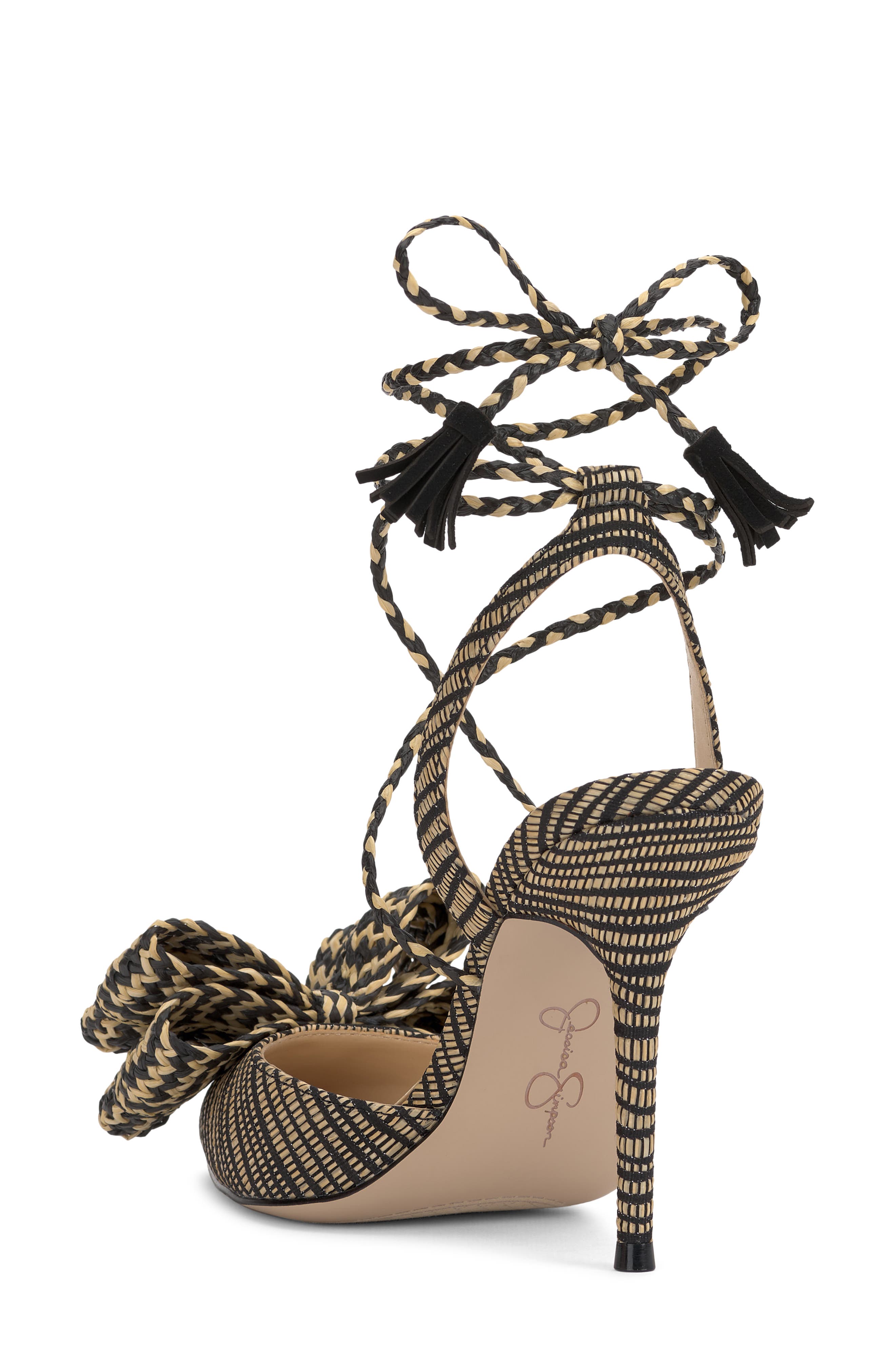 Jessica Simpson Hirlia Pointed Toe Ankle Tie Pump, Alternate, color, 