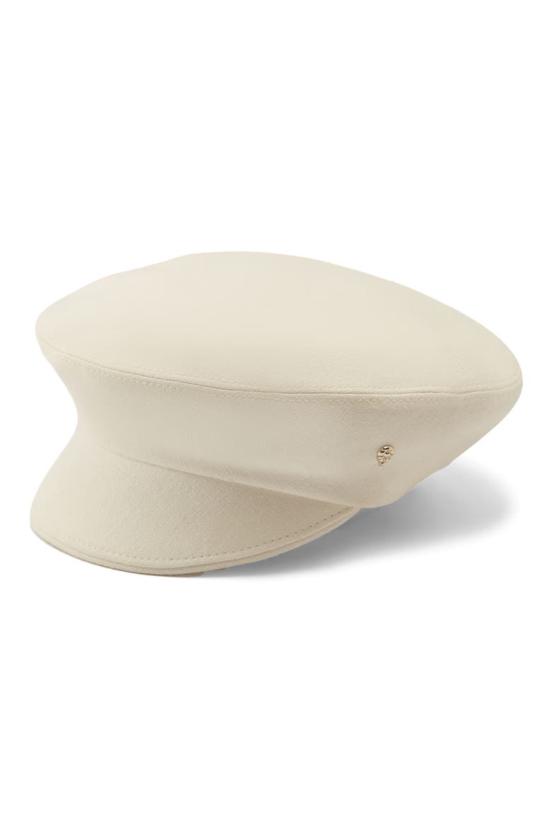 Cotton Baker Boy Beret Cap, Main, color, ECRU