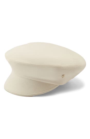 Helen Kaminski Cotton Baker Boy Beret Cap In Ecru