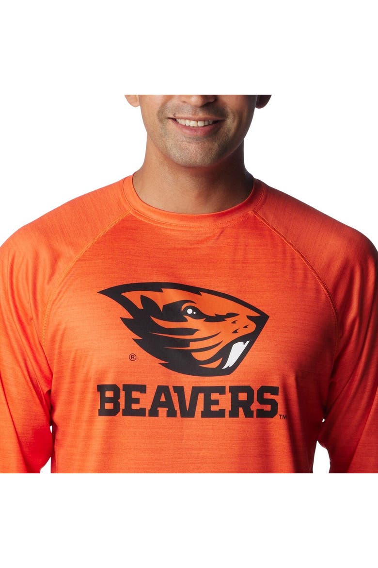 Men's Columbia  Orange Oregon State Beavers PFG Terminal Tackle Omni-Shade Raglan Long Sleeve T-Shirt, Alternate, color, Orange