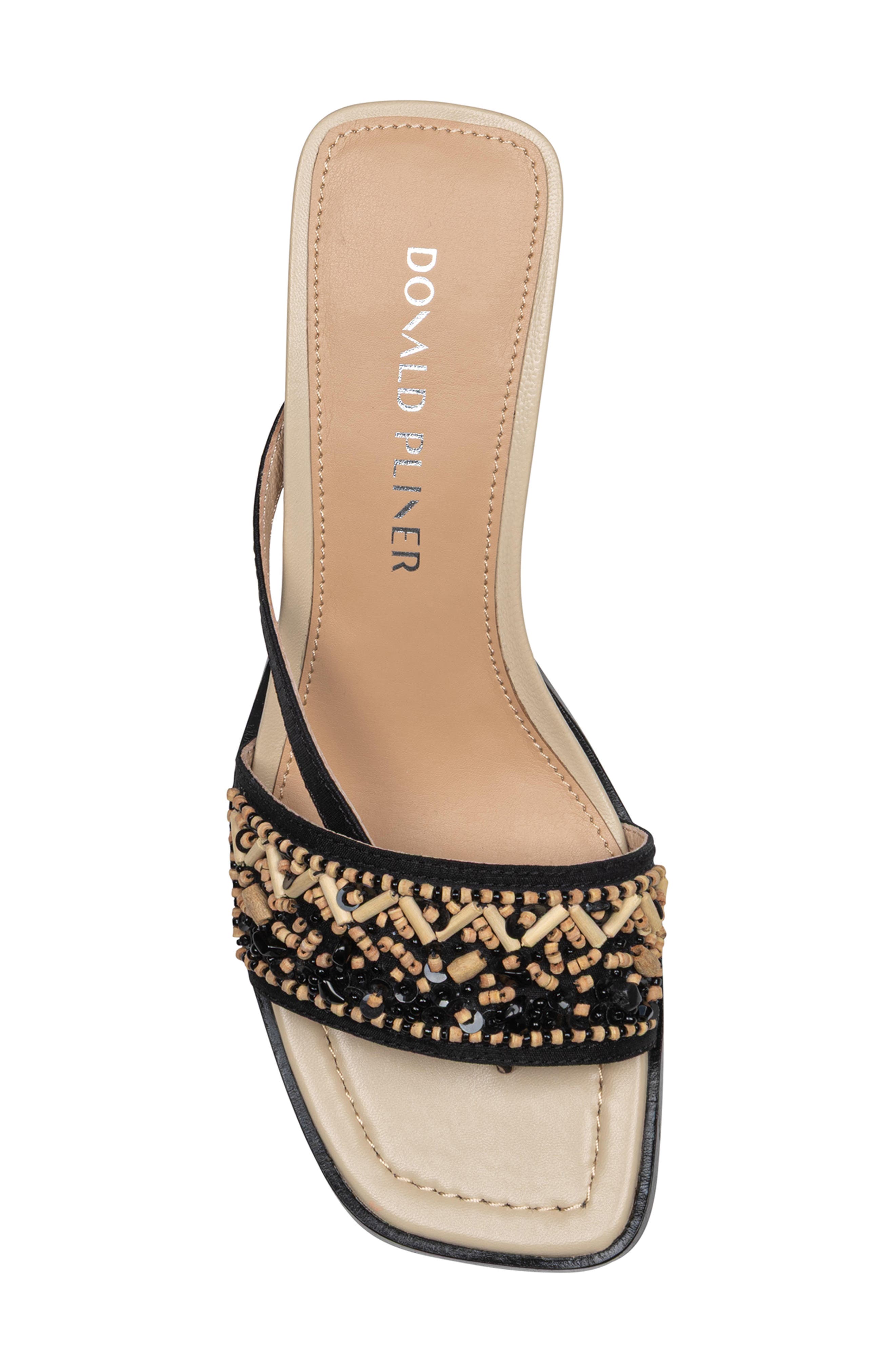 Donald Pliner Dhora Block Heel Sandal, Alternate, color, Black-Natural
