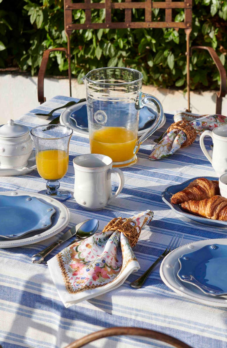 Juliska Sofia Set of 4 Sateen Napkins, Alternate, color, White Multi