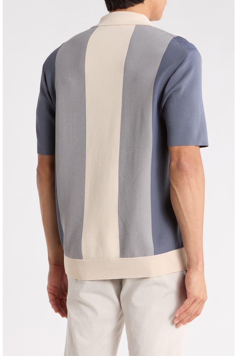 Quarter Zip Polo, Alternate, color, BLUE MULTI