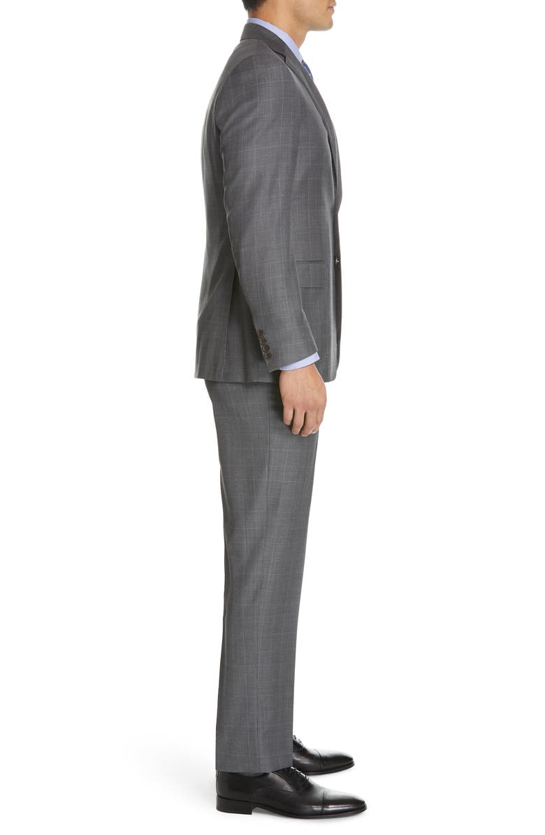 Canali Sienna Classic Fit Plaid Wool Suit, Alternate, color, Grey