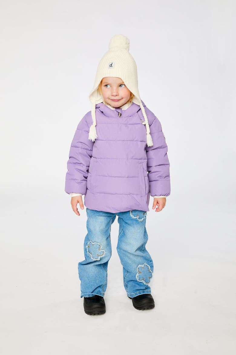 Girl Quilted PrimaLoft Car Seat Adapted Winter Jacket, Alternate, color, Violet