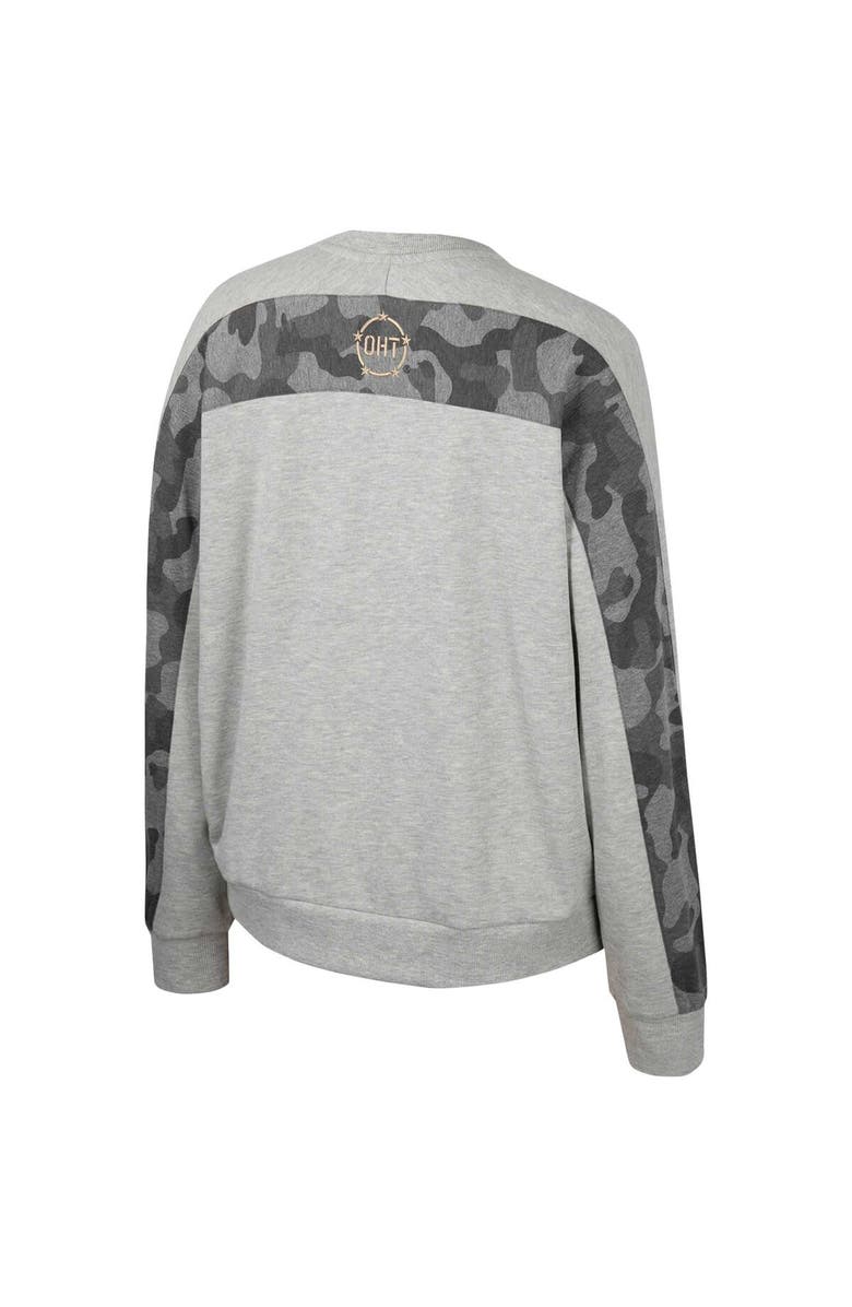 COLOSSEUM Women's Colosseum Heather Gray Georgia Bulldogs OHT Military Appreciation Flag Rank Dolman Pullover Sweatshirt, Alternate, color, Heather Gray