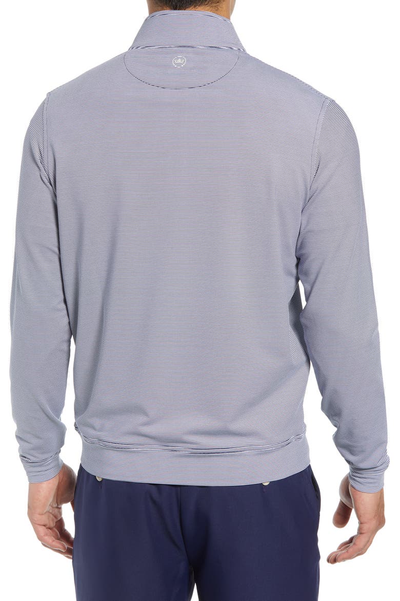 Perth Stripe Quarter Zip Performance Pullover, Alternate, color, NAVY/WHITE