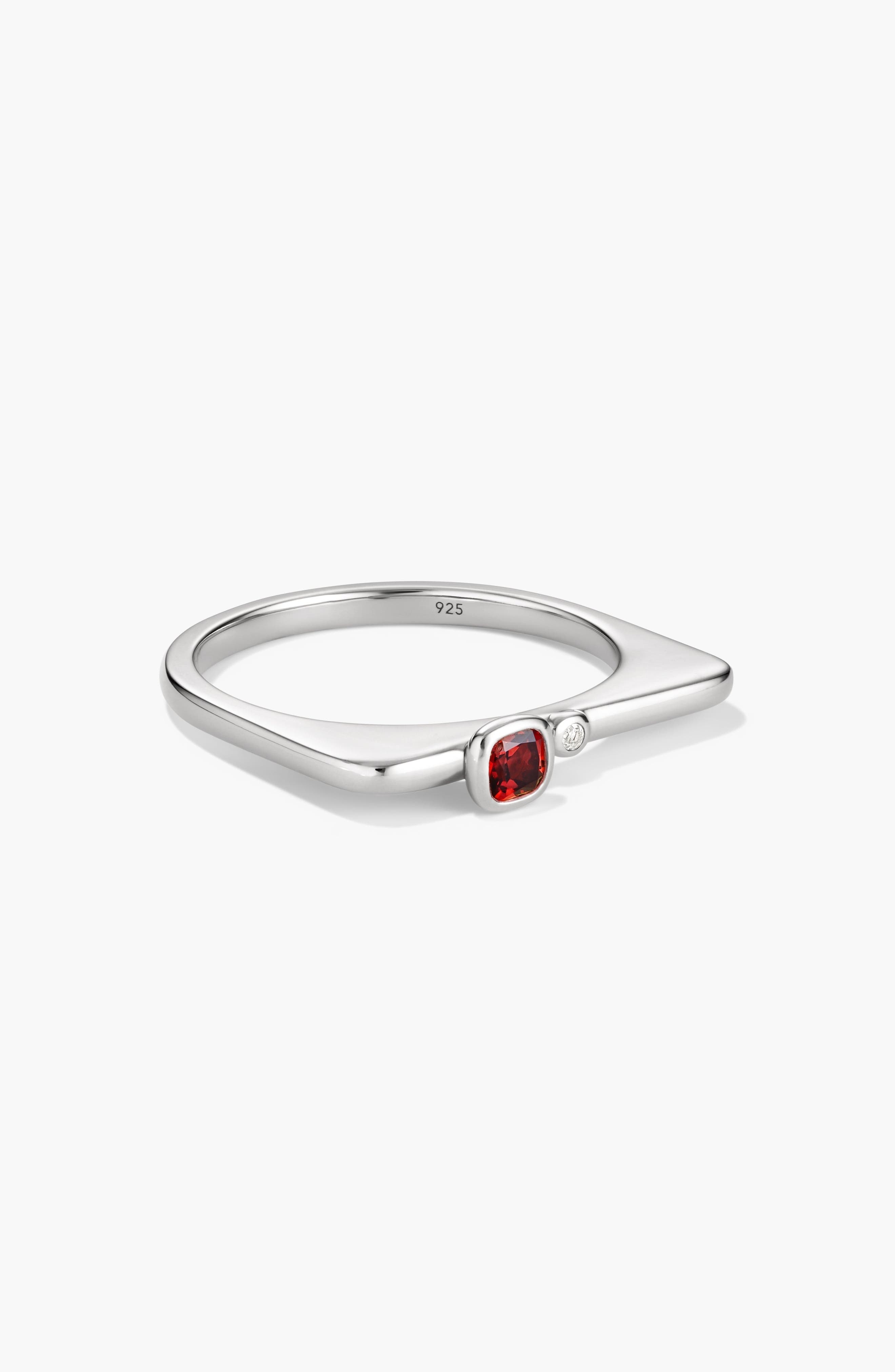 Silver / Garnet