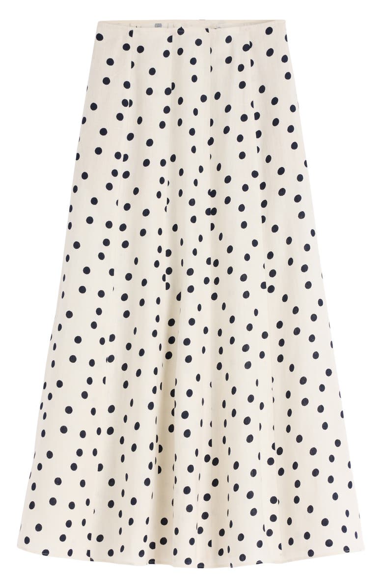Boden Miriam Linen Maxi Skirt, Alternate, color, Ivory Painted Dot