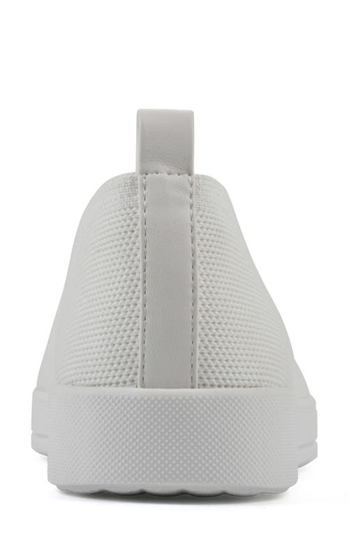 White Mountain Footwear Upright Woven Slip-on Sneaker In White Fabric