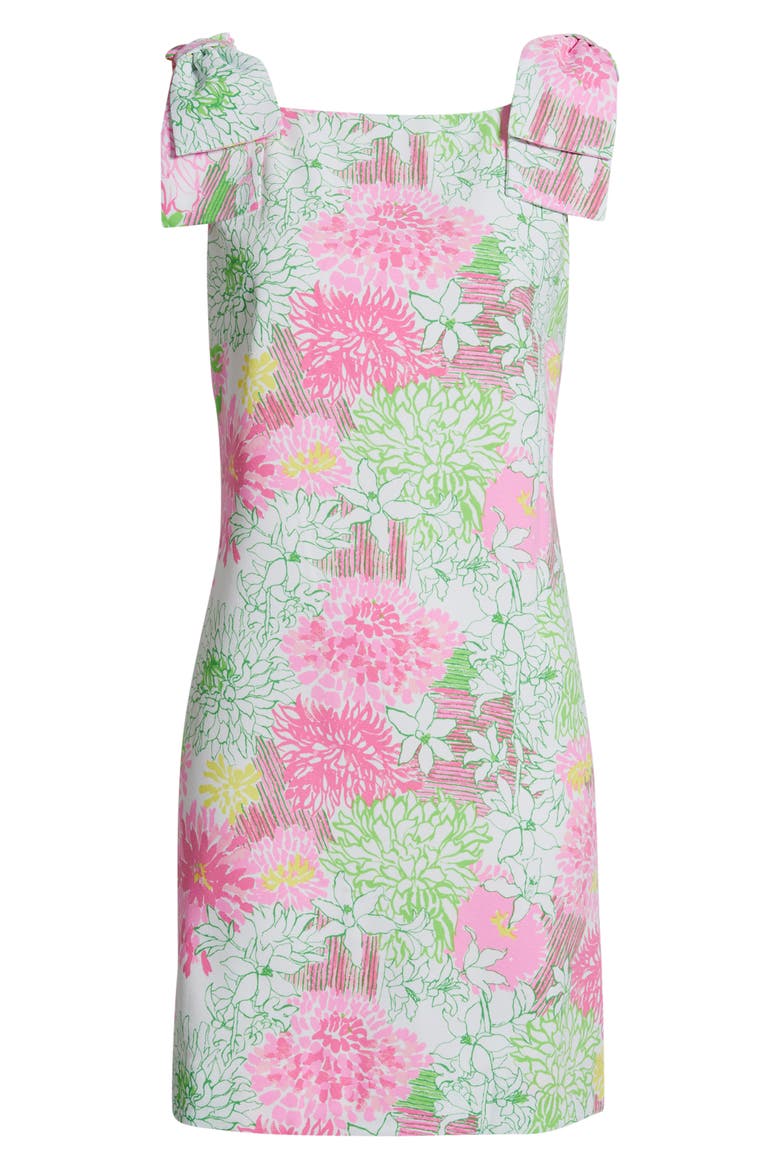 Carmine Floral Print Sheath Dress, Alternate, color, RESORT WHITE MUM PATCH