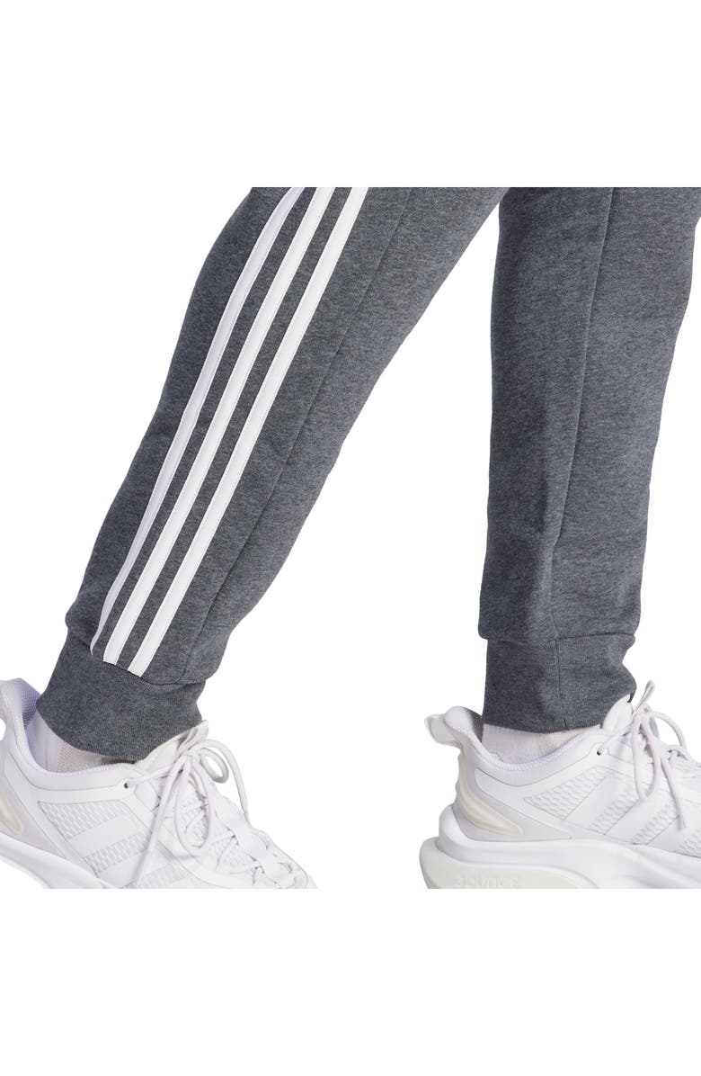 adidas Essentials Fleece Tapered Joggers, Alternate, color, Dark Grey Heather
